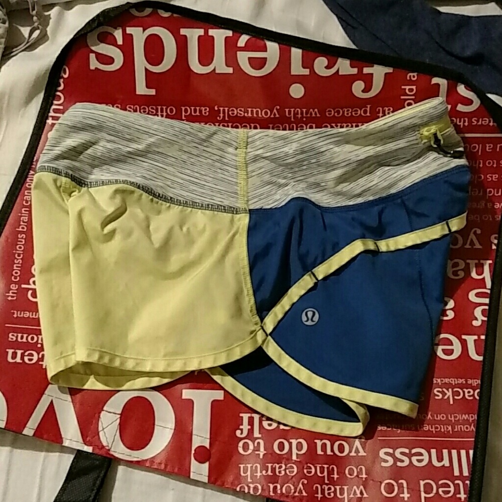 Lululemon Color Block Speed Shorts sz 2